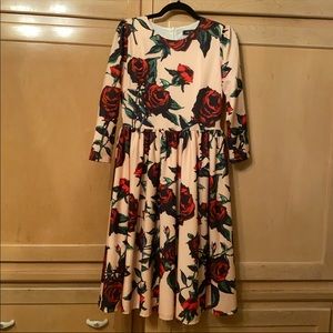 Rose Flowered Dress